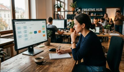 Lead scoring B2B – panel punktacji leadów w biurze marketingu